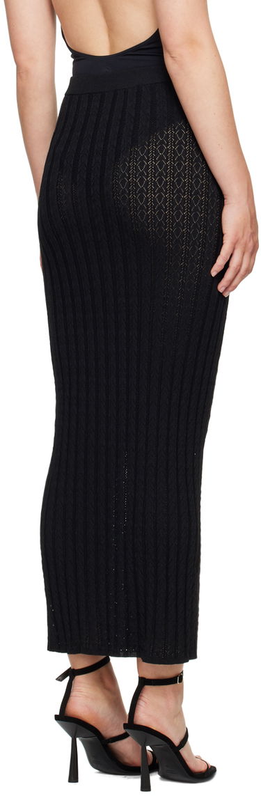 Kjol Loulou de Saison Loulou de Saison Dera Maxi Knit Skirt Svart | DERA, 2