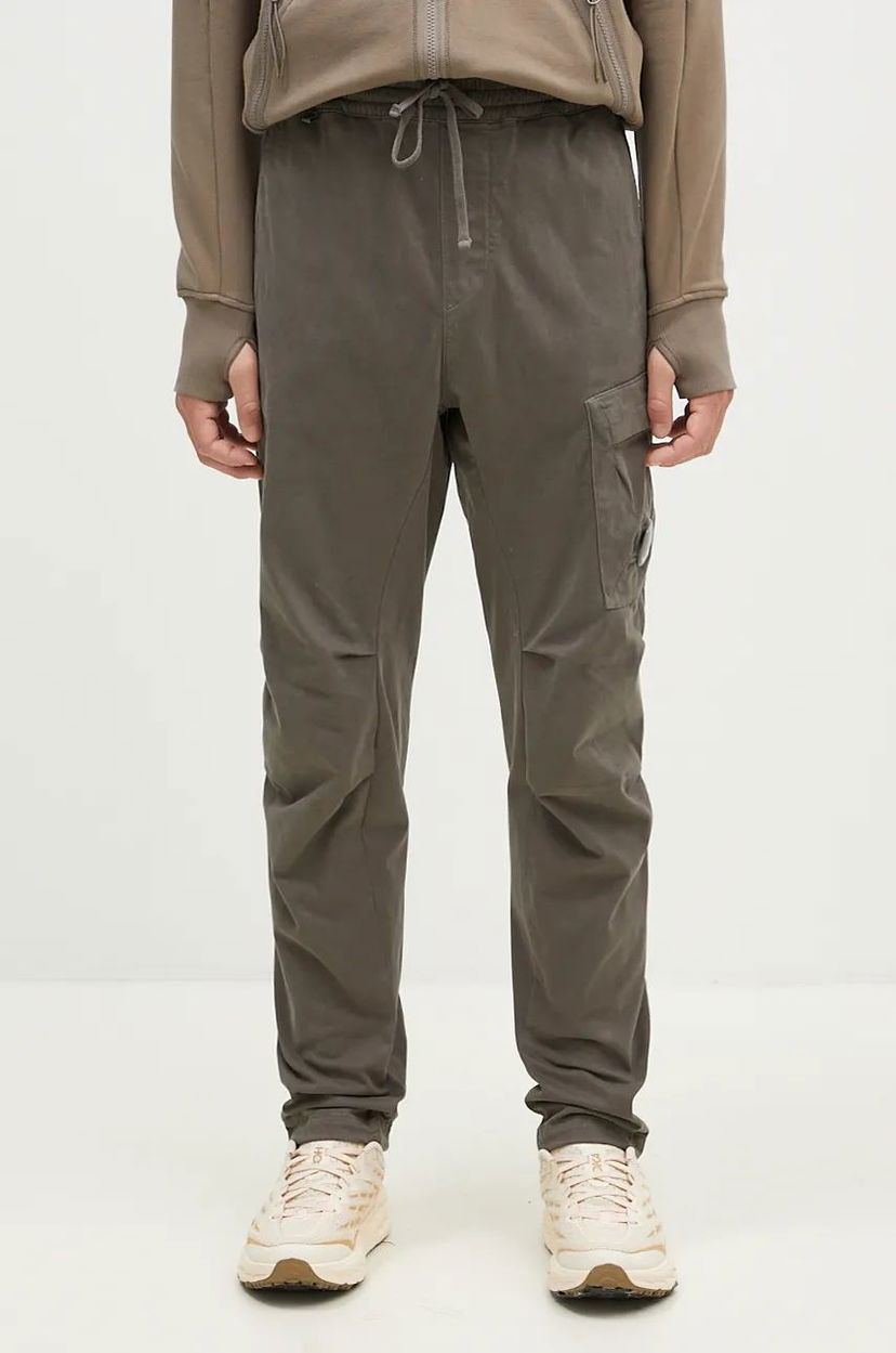 Cargo byxor C.P. Company Stretch Sateen Ergonomic Lens Cargo Pants Grön | 17CMPA180A005529G