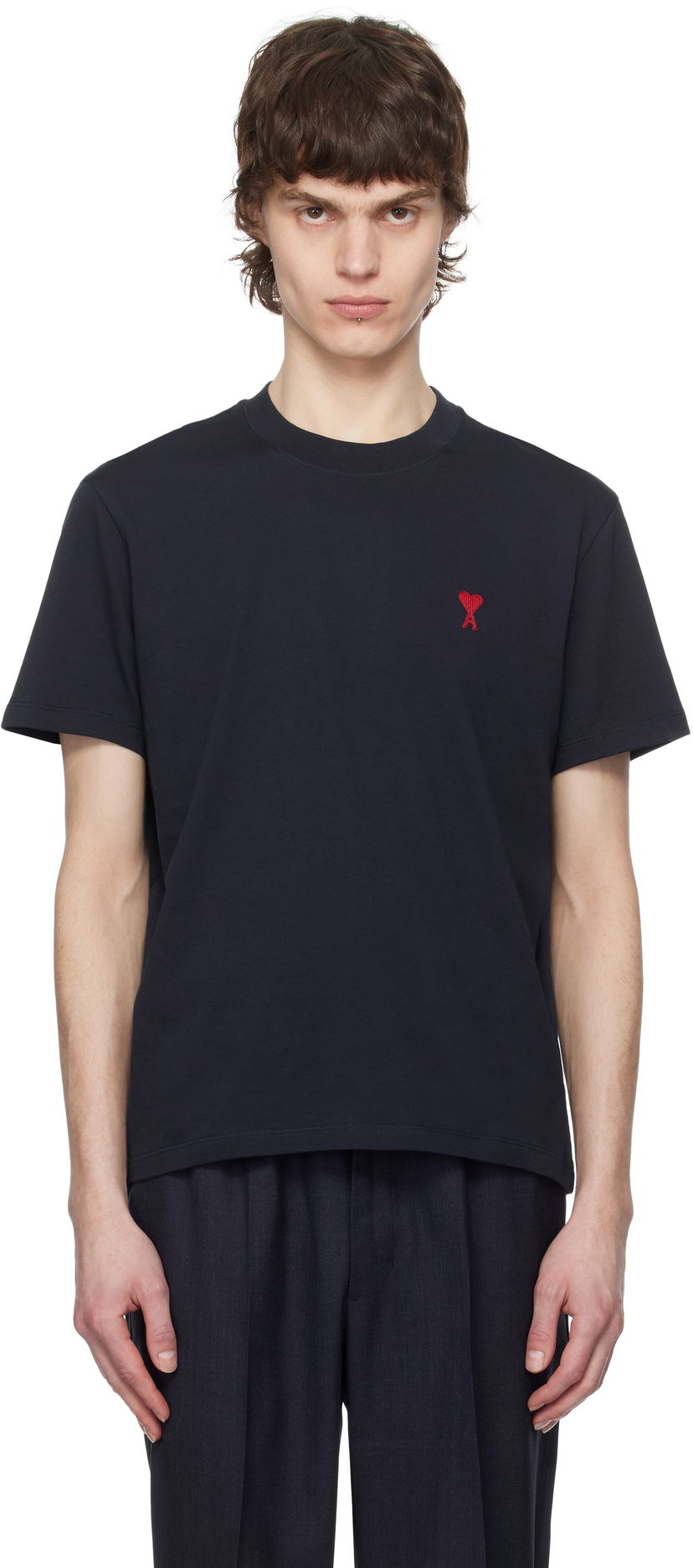 T-shirt AMI AMI Paris Ami de Coeur Cotton T-Shirt Mörkblå | BFUTS035.724