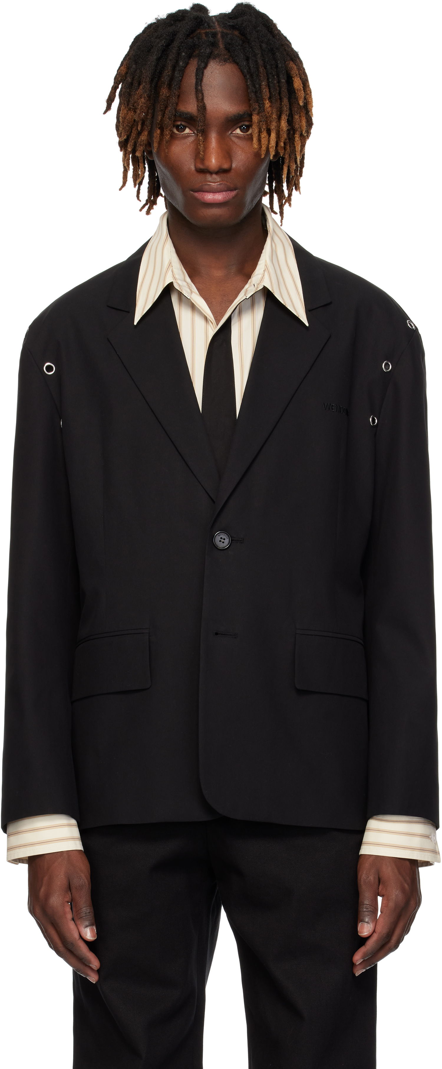 Jacka We11done We11done Eyelet Blazer Svart | WD-JK0-25-025-U-BK, 0