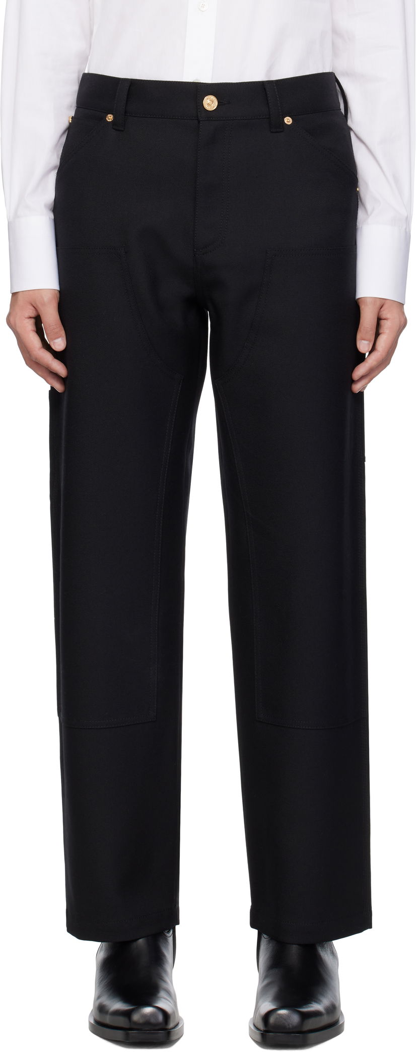 Cargo byxor Versace Versace Carpenter Trousers Svart | 1018885_1A08771