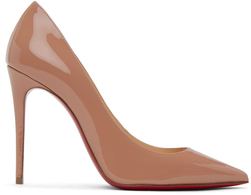 Smycke Christian Louboutin Christian Louboutin Kate 100 Patent Leather Pumps Beige | 3191411