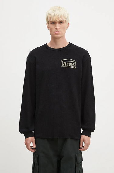 Sweatshirt Aries Waffle Crewneck Sweatshirt Svart | AR4066602, 0
