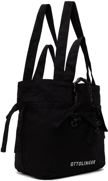 Tygpåse Ottolinger SSENSE Exclusive Tie-Detail Tote with Sculptural Charms Svart | 1702303, 1