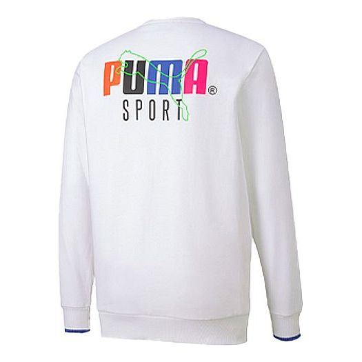Sweater Puma Long Sleeve Running Pullover Vit | 598134-02