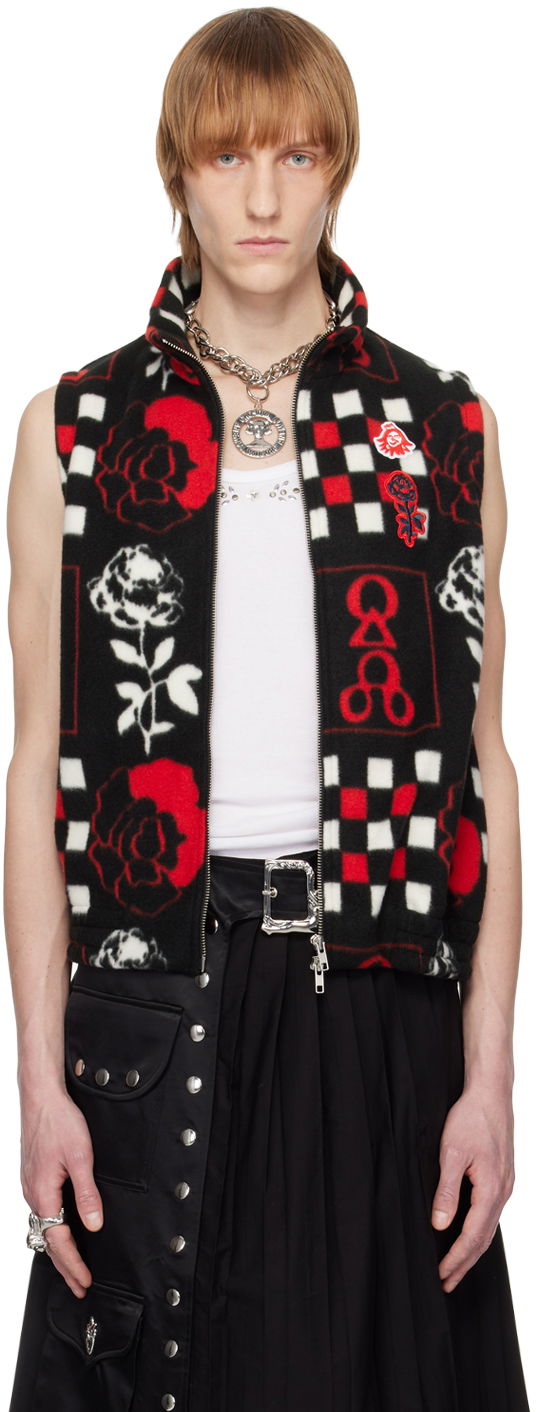 Väst Chopova Lowena Print Fleece Vest Svart | 4042M