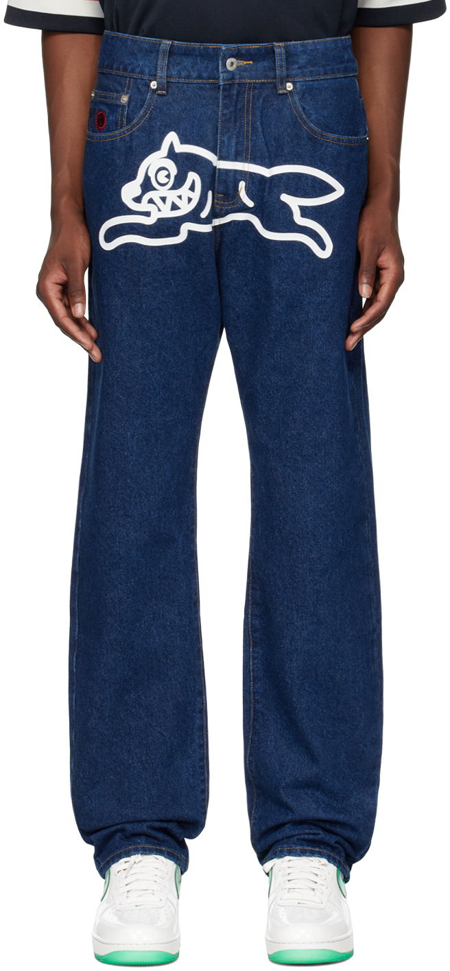 Jeans BBC IceCream ICECREAM Running Dog Jeans Blå | ICD001
