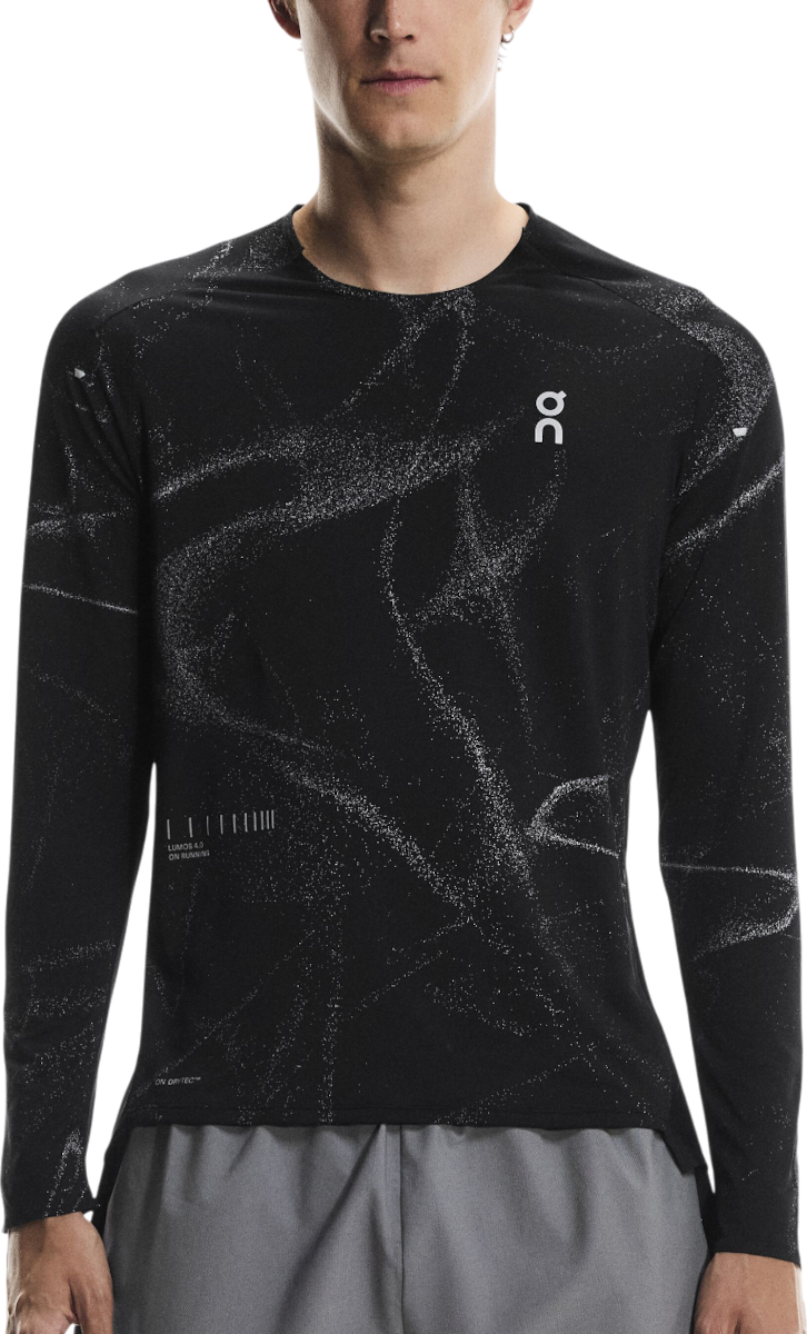 T-shirt On Running Performance Reflective Long-Sleeve T-Shirt Lumos Svart | 1mf30230553