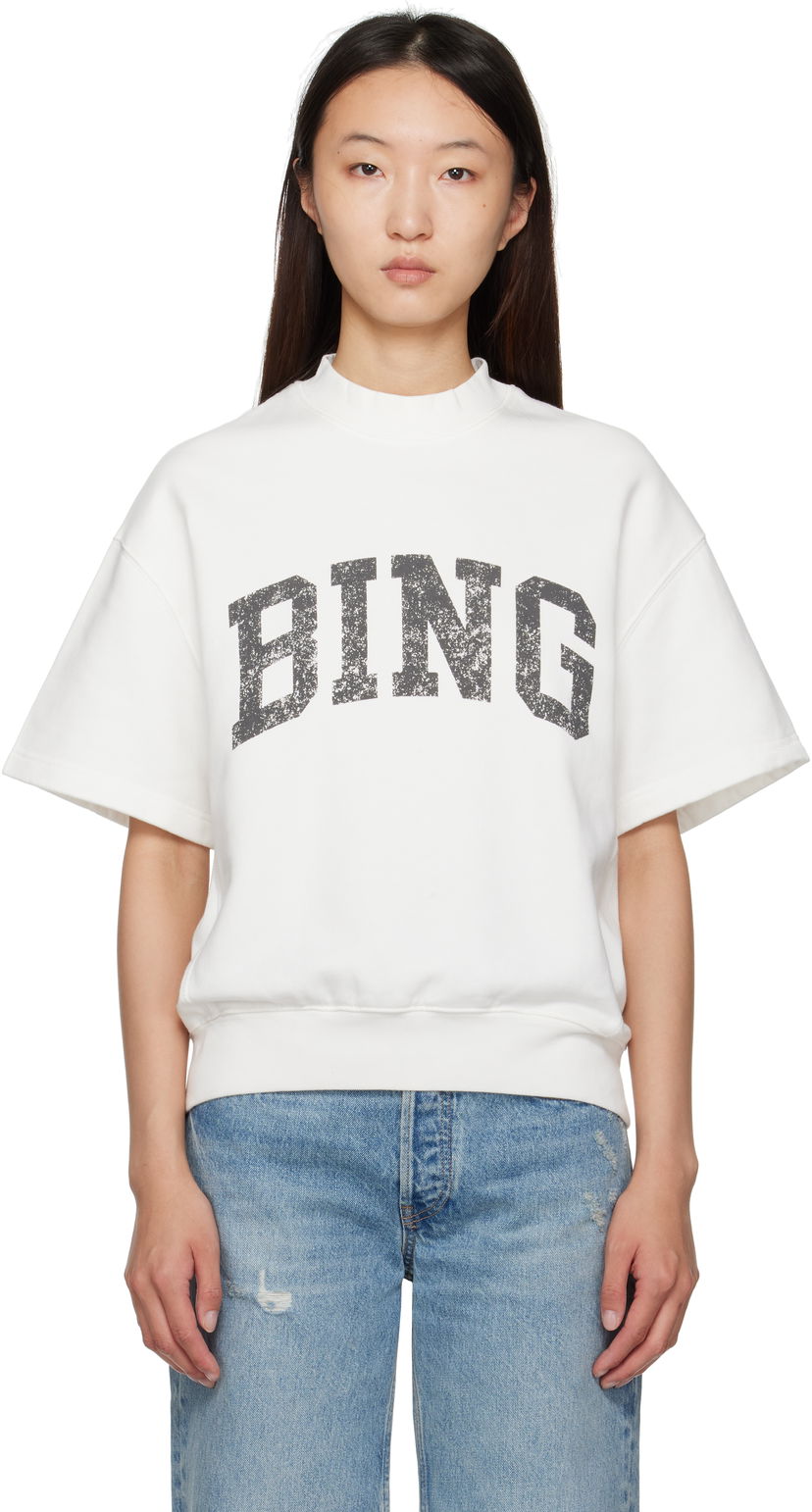 Sweatshirt Anine Bing ANINE BING Jay 'Bing' Sweatshirt Vit | A-08-11002-OFW1