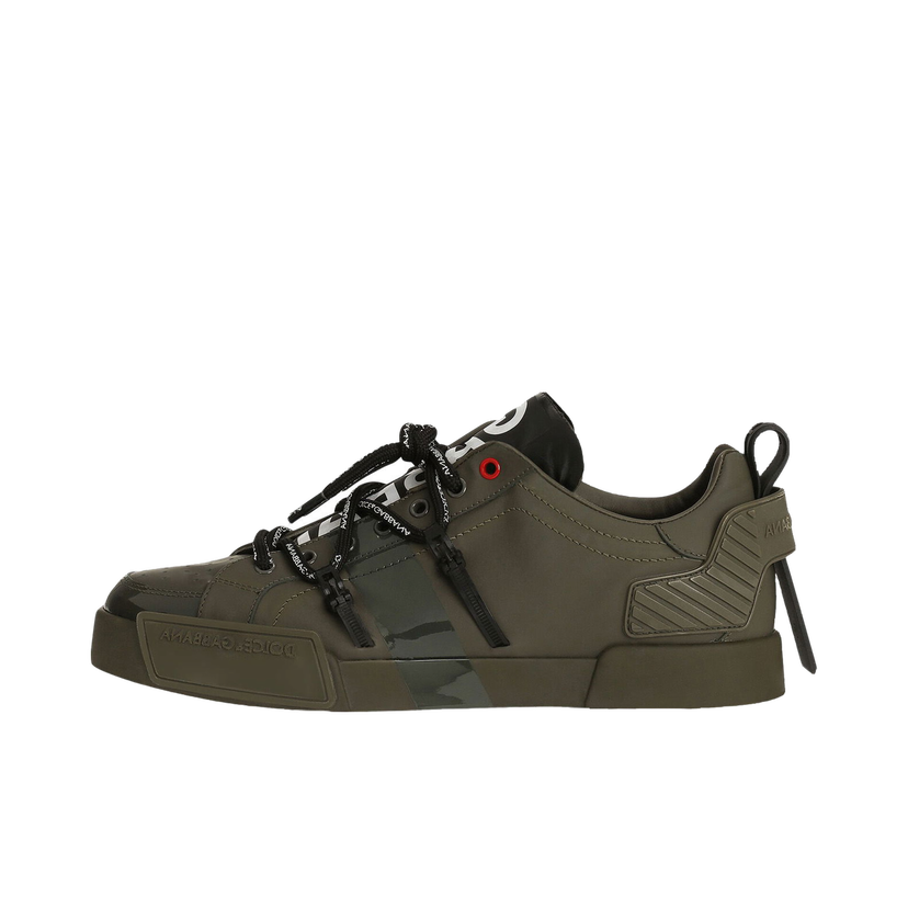Sneakers och skor Dolce & Gabbana Portofino Strapped Khaki Camo Black White Grön | CS1783AJ986_8B617