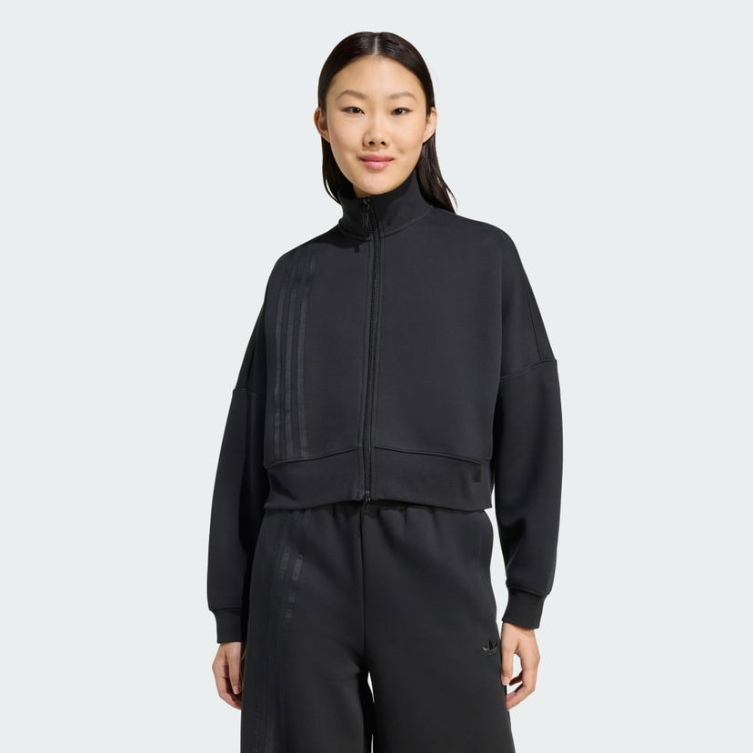 Sweatshirt adidas Performance Off Placed 3-Stripes Zip-Up Sweatshirt Svart | JX2705
