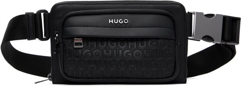 Midjeväska BOSS Hugo Embossed-Logo Belt Bag Svart | 50547414