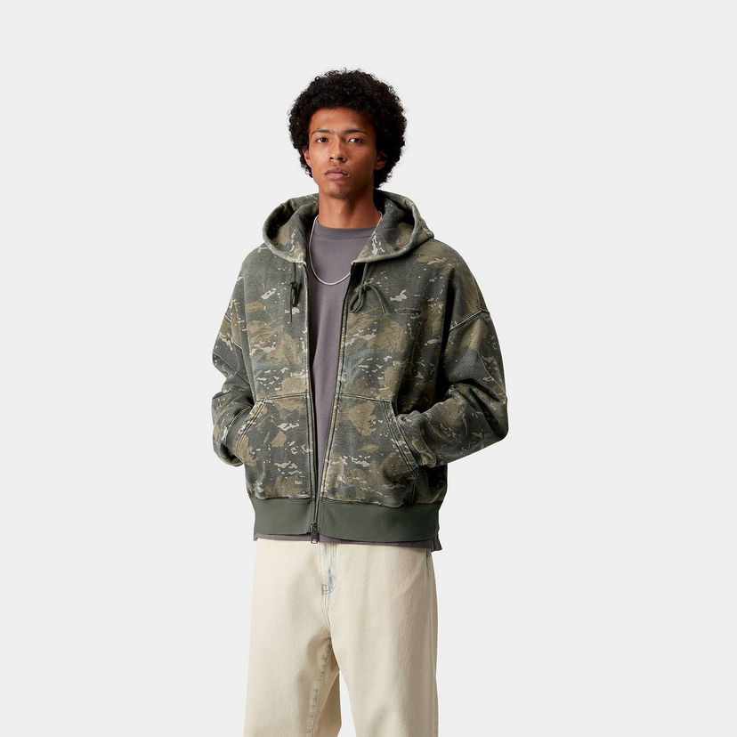 Jacka Carhartt WIP Carhartt WIP Benton Hooded Camo Sweat Jacket Grön | I035437_5