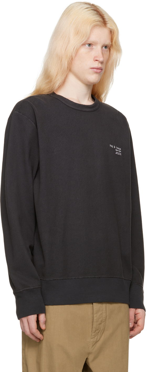 Sweater rag & bone Damon Sweatshirt Svart | MBC23HT022DJ22, 1