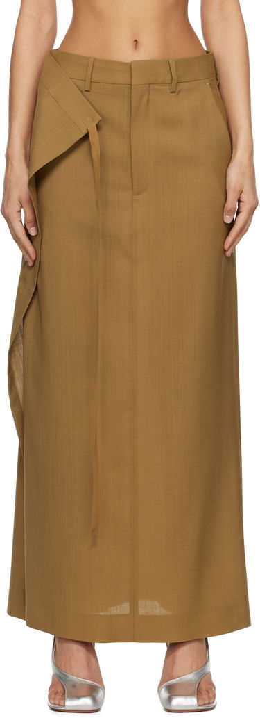 Kjol Maison Margiela MM6 Maison Margiela Tie Maxi Skirt Brun | S52MI0017 M35080, 0
