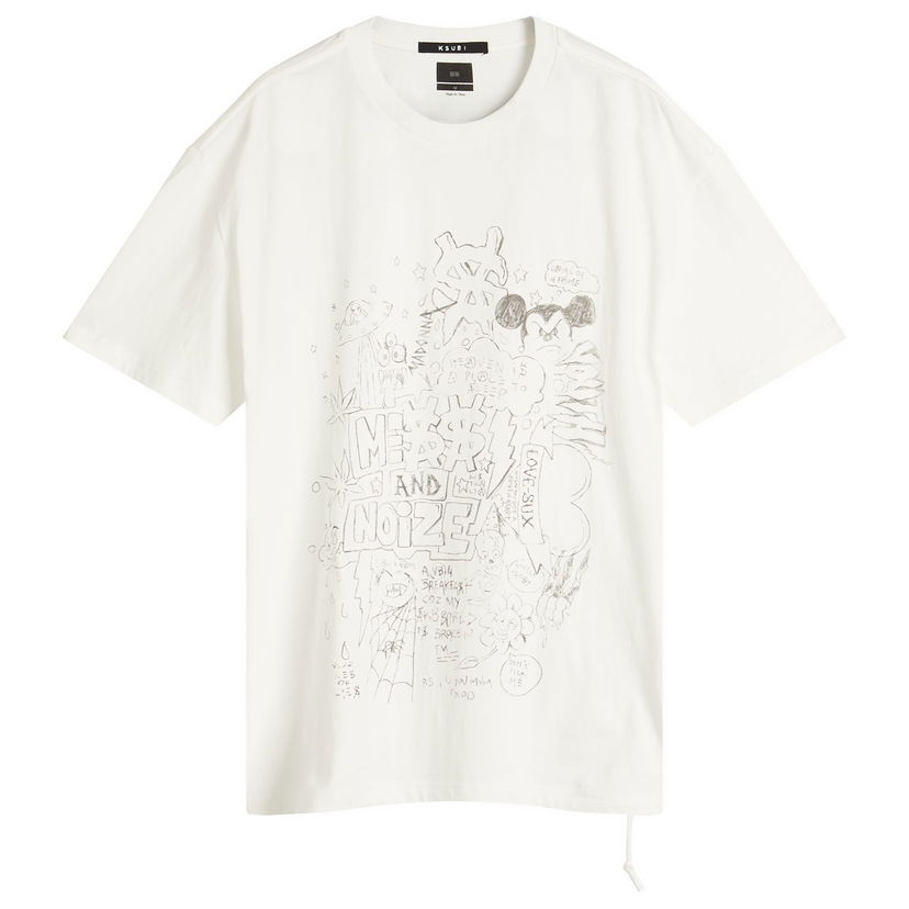 T-shirt Ksubi Ksubi Noize Biggie Graphic T-Shirt, Size Large Vit | MSP25TE017