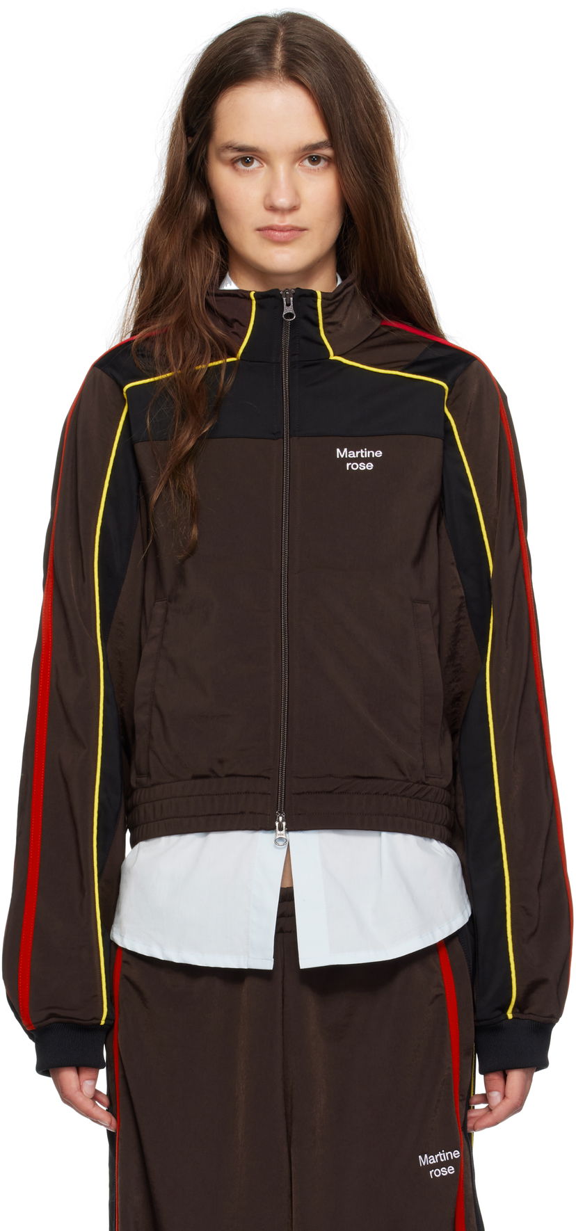 Jacka Martine Rose Martine Rose Shrunken Track Jacket Brun | 137JT12722