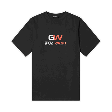 T-shirt Balenciaga Gym Wear Logo Tee Svart | 620969 TIVD5 1000, 0