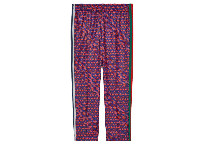 Träningsbyxor Gucci adidas x Double G and Trefoil Print Sweatpants Blue/Red Purpur | 692113 XJEKV 4711