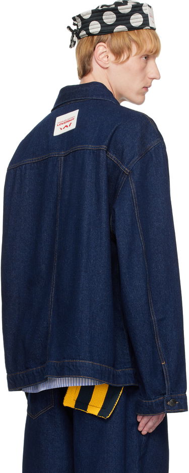 Jacka Charles Jeffrey Loverboy Charles Jeffrey LOVERBOY Knit Patch Cargo Denim Jacket Blå | 54010201, 2