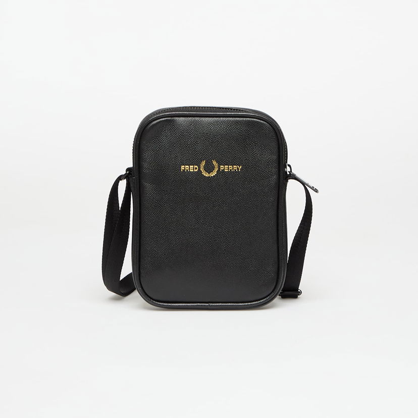 Axelväska Fred Perry FRED PERRY Scotchgrain Leather Side Bag Svart | L1189 102
