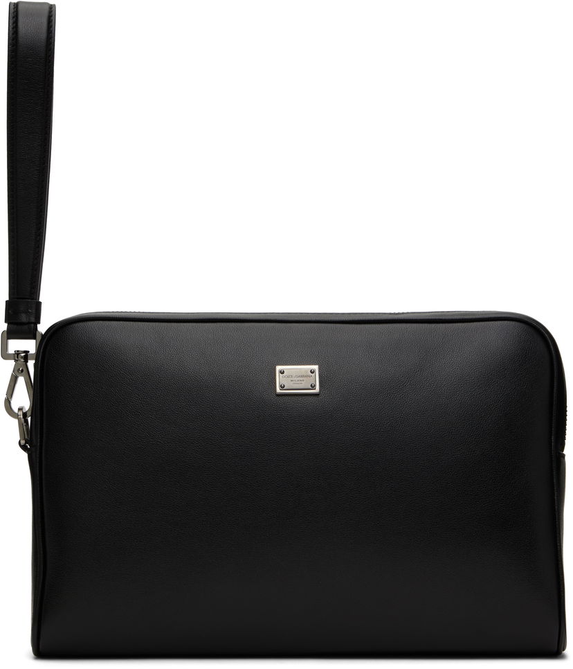 Handväska Dolce & Gabbana Dolce&Gabbana Calfskin Wristlet Pouch Svart | BM2441AV956