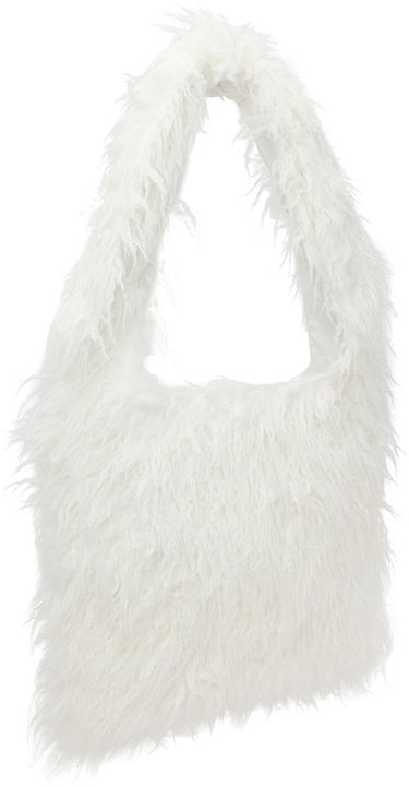 Axelväska We11done We11done Faux-Fur Shoulder Bag Vit | WD-AB3-22-473-U-WH, 1