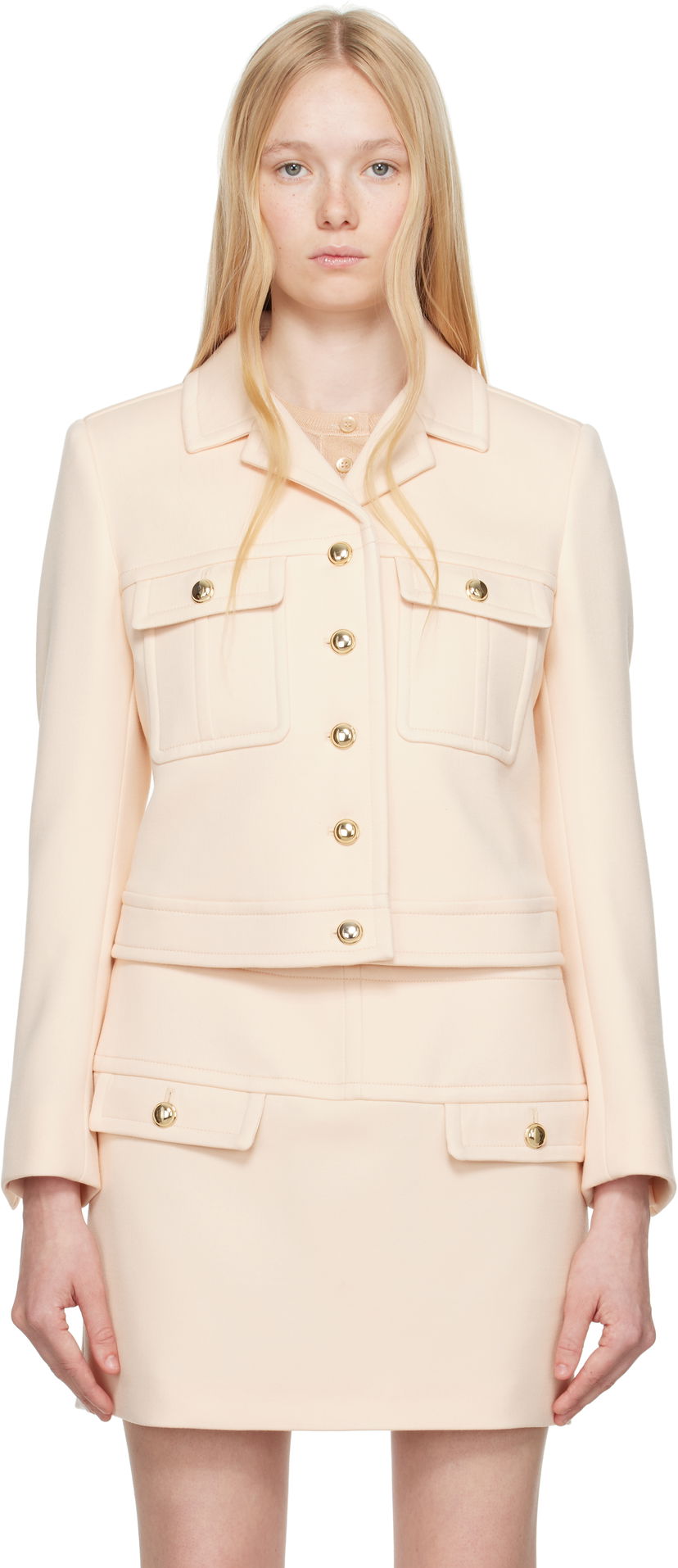Kjol Tom Ford TOM FORD Cropped Safari Jacket Beige | CS1266-FAX567