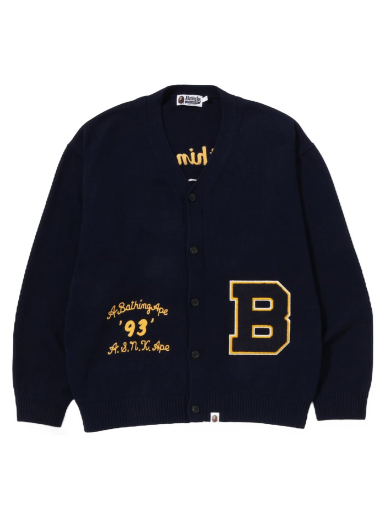 Sweater BAPE Knit Cardigan Mörkblå | 1J30-120-001