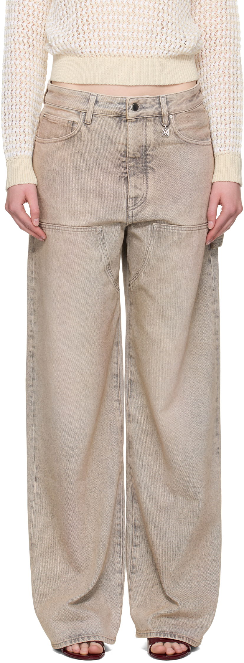 Jeans AMIRI AMIRI Carpenter Jeans Beige | AWDNGH1023