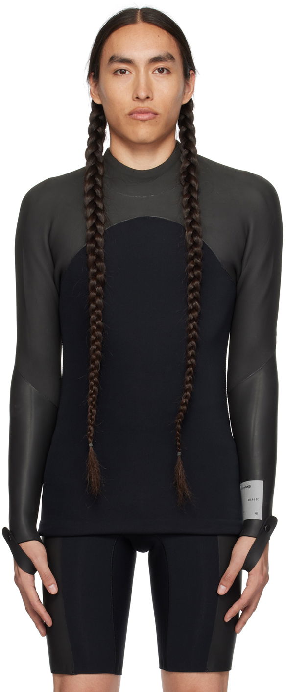 Badkläder Dion Lee Haydenshapes by Dion Lee Long Sleeve Top Svart | HS-DL-M1-11003