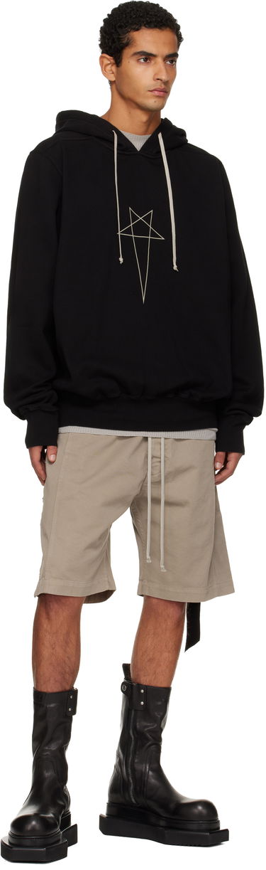 Sweatshirt Rick Owens DRKSHDW Penta Oversized Hoodie Svart | DU02E7262 FEP3P, 3