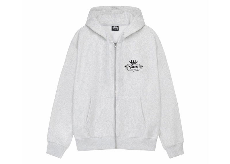 Sweatshirt Stüssy Stussy Zip Hoodie Grå | 1975028