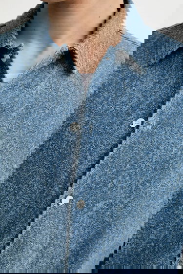 Skjorta Samsoe Samsoe Samsoe Samsoe SAAYO Regular Fit Denim Shirt Blå | M24200078, 4