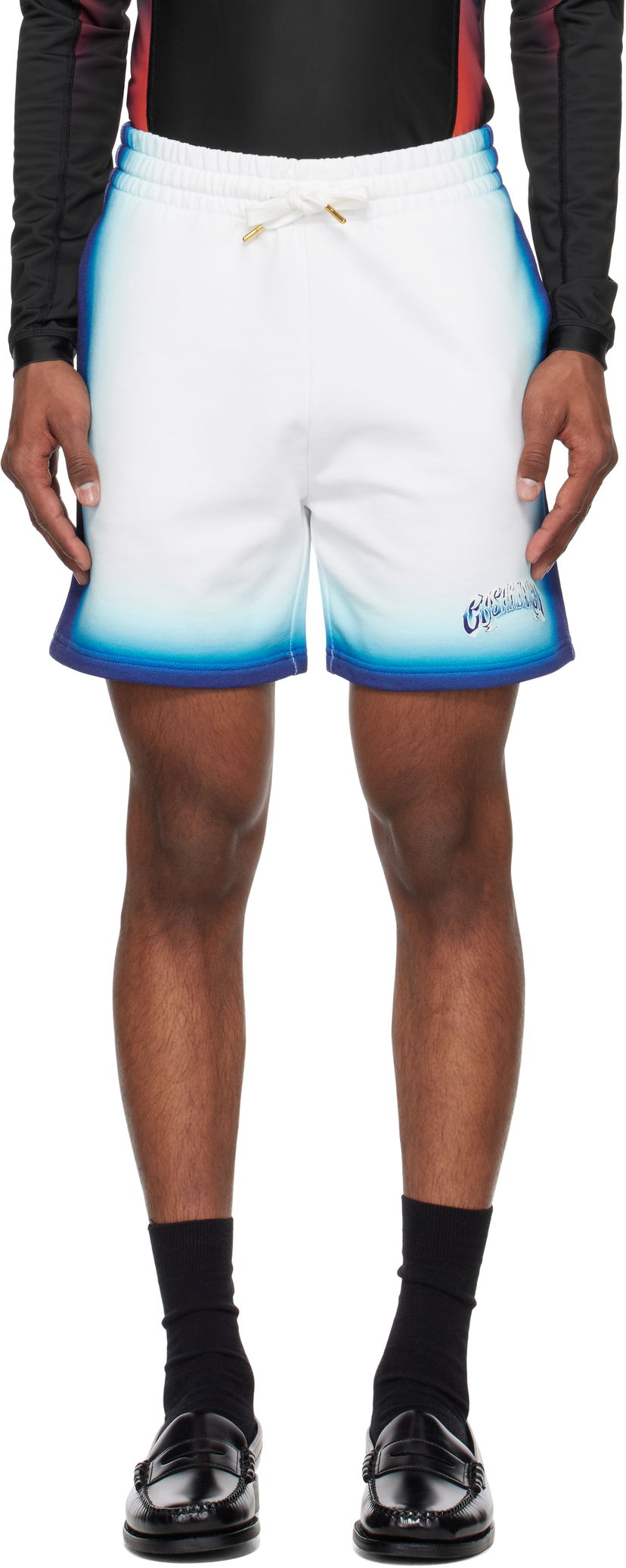 Shorts Casablanca Casablanca Fade Sweat Shorts Vit | MS25-JTR-003-05