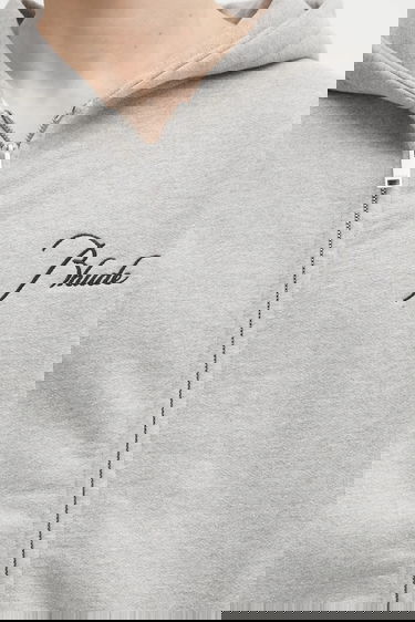 Sweatshirt Rhude Classique Gathered Full Zip Hooded Sweatshirt Grå | RHFW25ST04829, 3