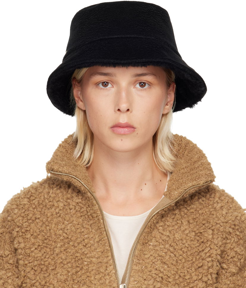 Hatt Max Mara Max Mara Fiducia Reversible Bucket Hat Svart | 2524576102600