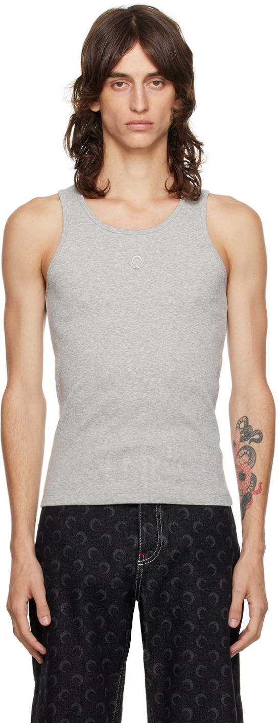 Linne Marine Serre Gray Organic Cotton Tank Top Grå | MTT081A CJER0011