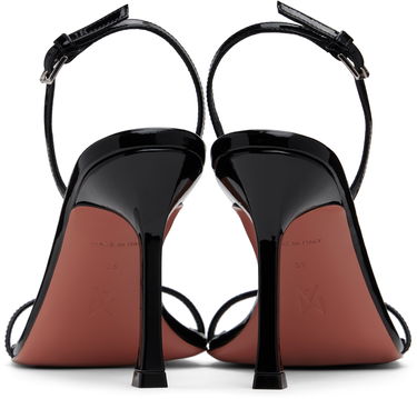 Skovård Amina Muaddi Amina Muaddi Maya Slingback Heeled Sandals Svart | MAYA SLINGBACK PATENT, 1