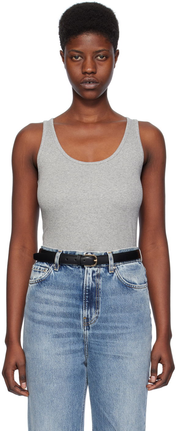 Bälten TOTEME TOTEME Ribbed Tank Top Svart | 241-WRT1053-FB0094