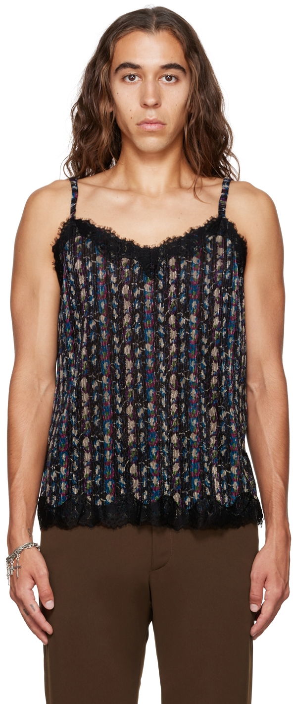 Linne Anna Sui Anna Sui Floral Lace-Trim Tank Top Flerfärgad | M622D20
