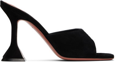 Skovård Amina Muaddi Amina Muaddi Lupita Suede Heeled Sandals Svart | LUPITA SLIPPER CL SUEDE, 0