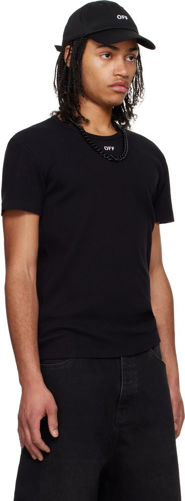 T-shirt Off-White Off-White Stamp Rib T-Shirt Svart | OMUY007C99JER0011001, 1