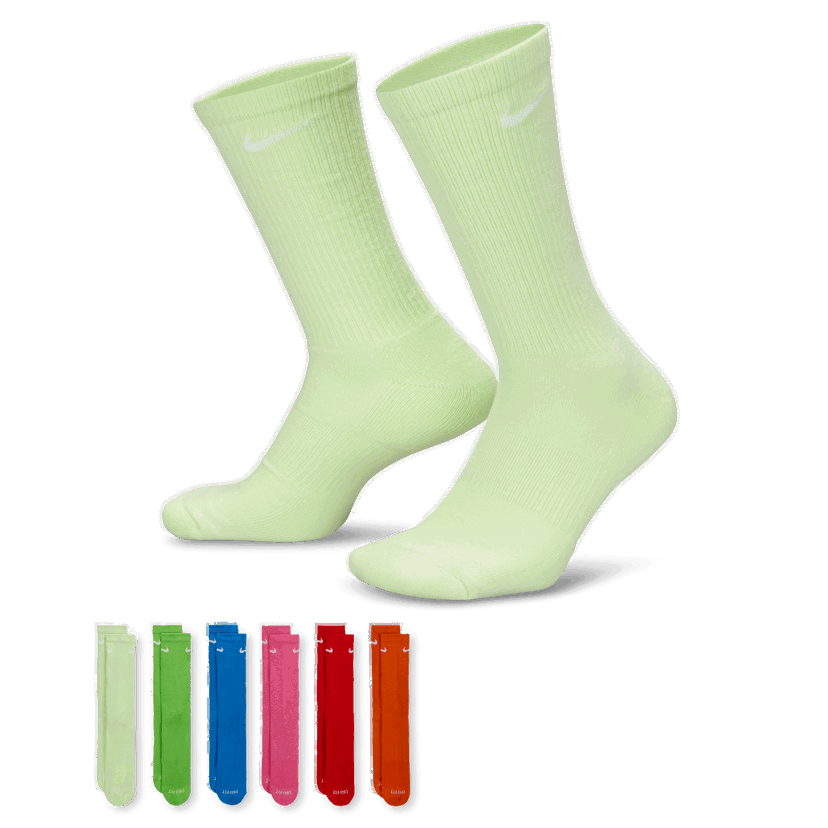 Strumpor Nike Everyday Plus Cushioned Training Socks (6 Pairs) Grön | SX6897-969