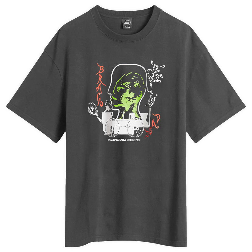 T-shirt Brain Dead Brain Dead Alien Tractor Graphic Tee, Size Large Svart | BDS25T0O0044-BLK