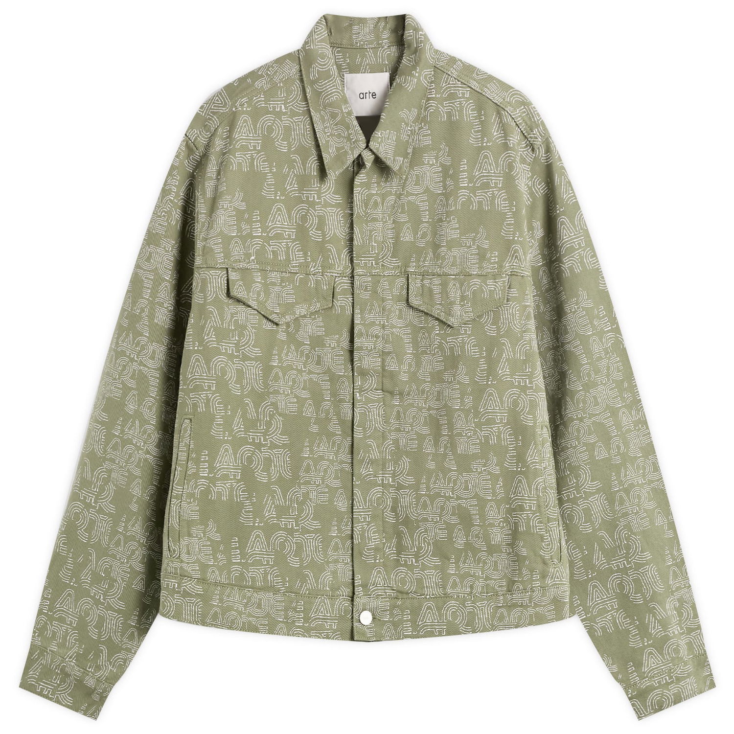 Jacka Arte Antwerp Allover Print Jacket, Size Large Grön | AW25-189J-GRN, 1