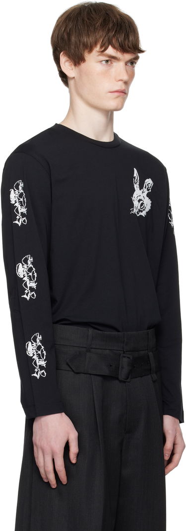 T-shirt Simone Rocha Simone Rocha Tortoise & Hare Graphic Long Sleeve T-Shirt Vit | 5194P51-M 0569, 4