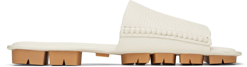 Sneakers och skor Bottega Veneta Bottega Veneta Shore Leather Sandals Vit | 796653 V3XP0 2916