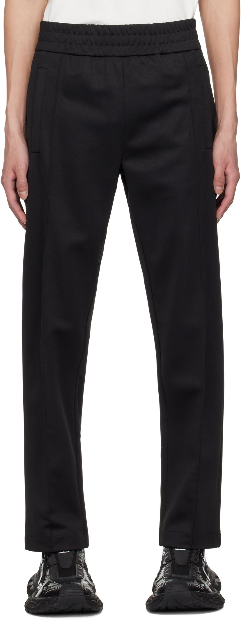 Träningsbyxor Palm Angels Palm Angels Curved Logo Track Pants Svart | PMCJ048S25FAB0011003