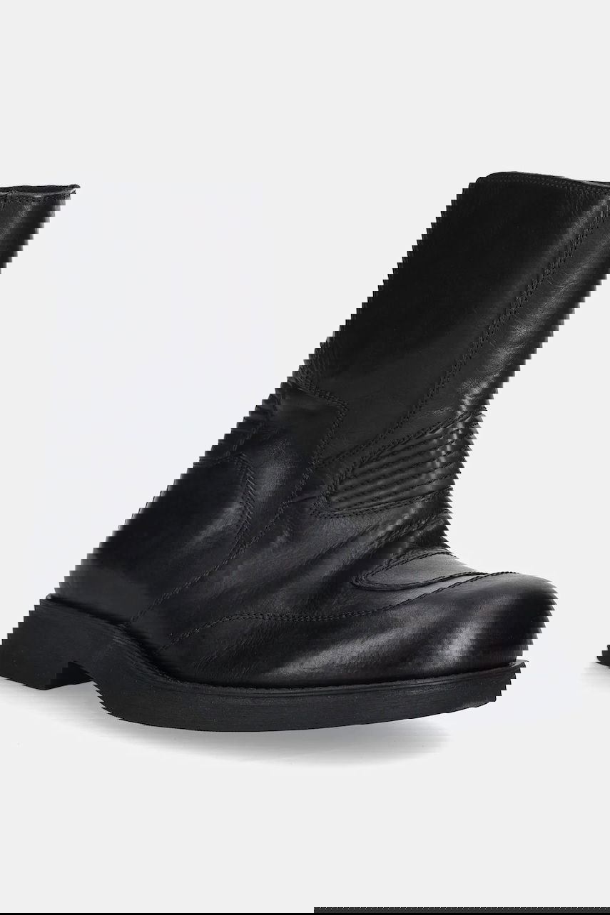 Sneakers och skor Maison Margiela MM6 Maison Margiela Ribbed Leather Boots Svart | SH3WU0015.P7431.T8013, 0